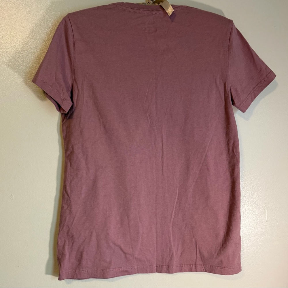 Adidas Women’s Pink/Mauve Logo Tee Size M Golf Athletic T-Shirt Casual Sporty - Picture 3 of 7